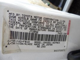 1997 TOYOTA CAMRY LE WHITE 2.2L AT Z18444